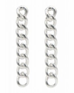 SAM&CEL Silver Stud Earrings chain