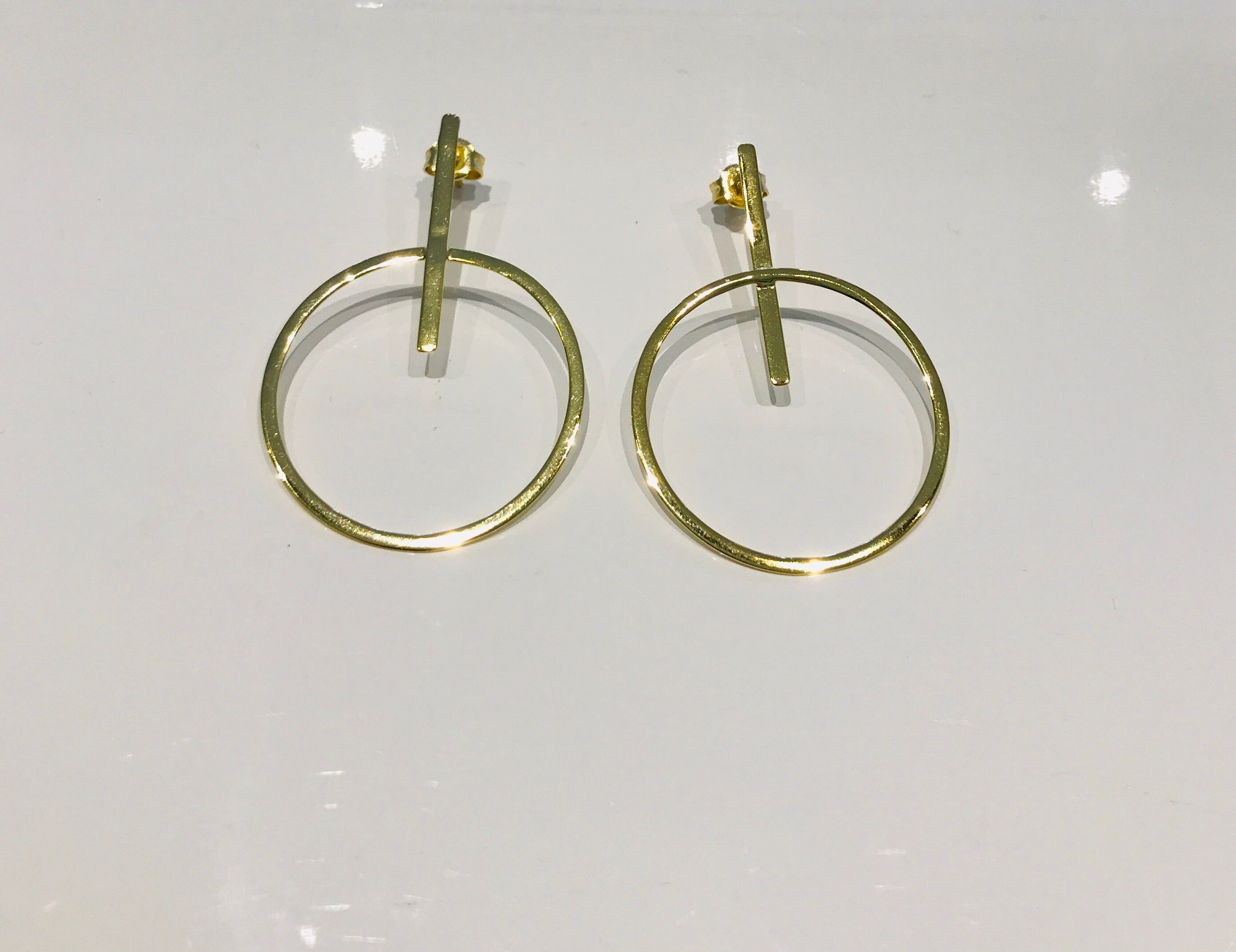 Circle earrings gold plated