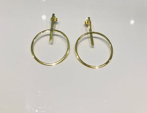 Circle earrings gold plated