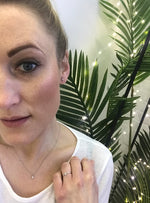 Céline Daoust - north star & diamonds white gold stud earrings