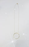 Long circle necklace gold-colour