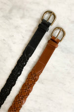 By-Bar - braided leather belt black