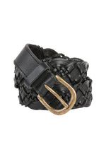 By-Bar - braided leather belt black
