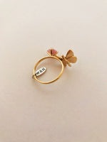 Wouters & Hendrix - goldplated butterfly ring rose crystal