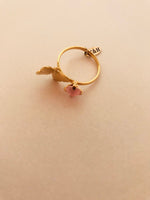 Wouters & Hendrix - goldplated butterfly ring rose crystal