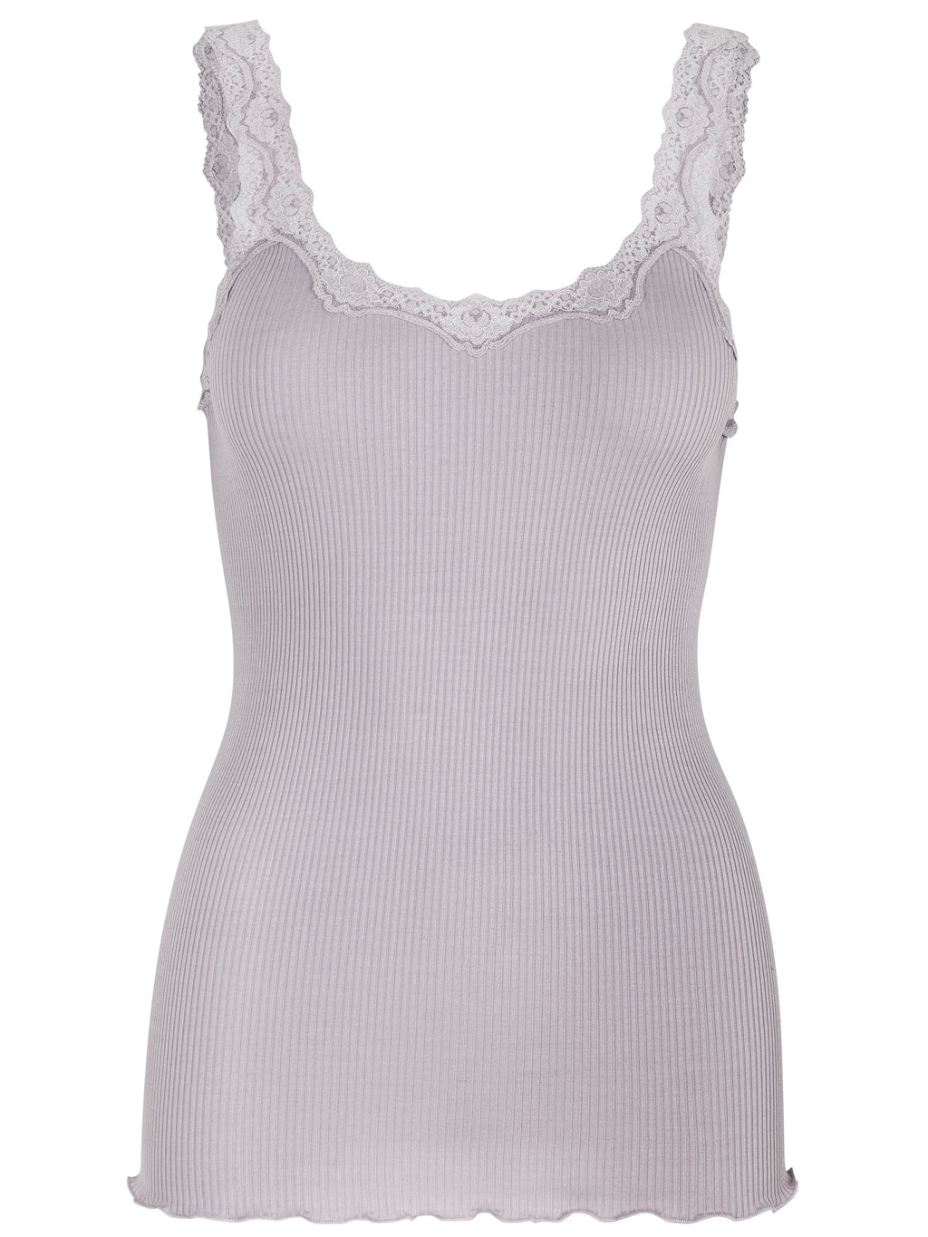 Rosemunde - silk top with vintage lace