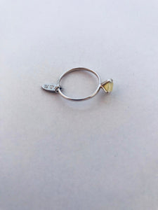 Wouters & Hendrix - silver ring with yellow crystal