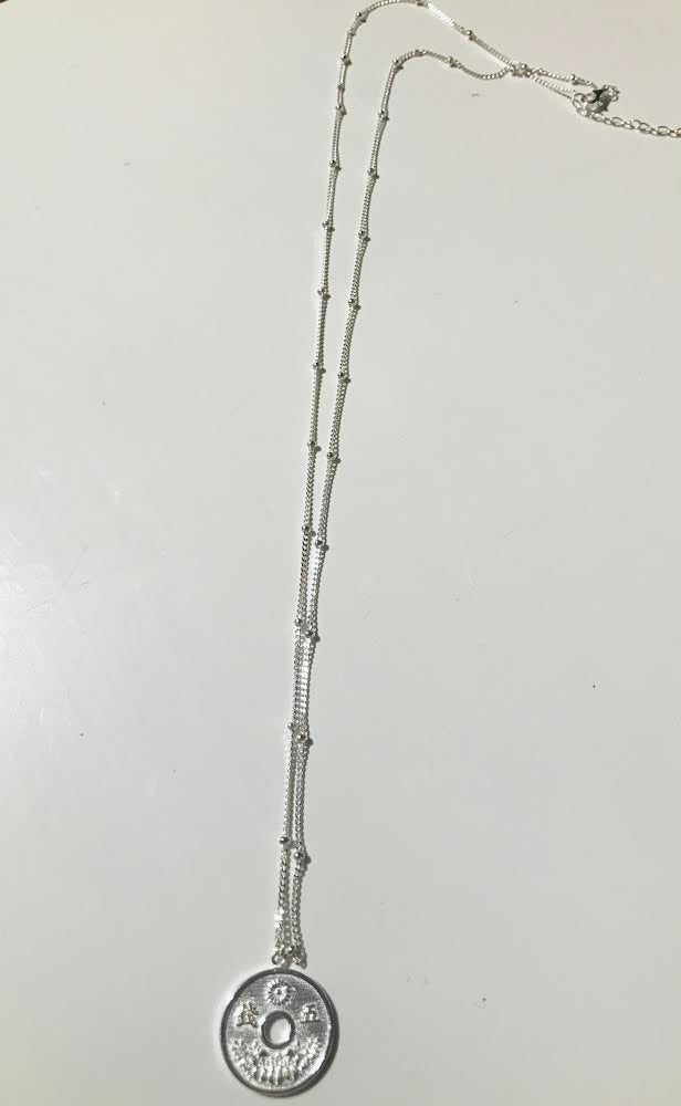 SAM&CEL - long silver coin necklace