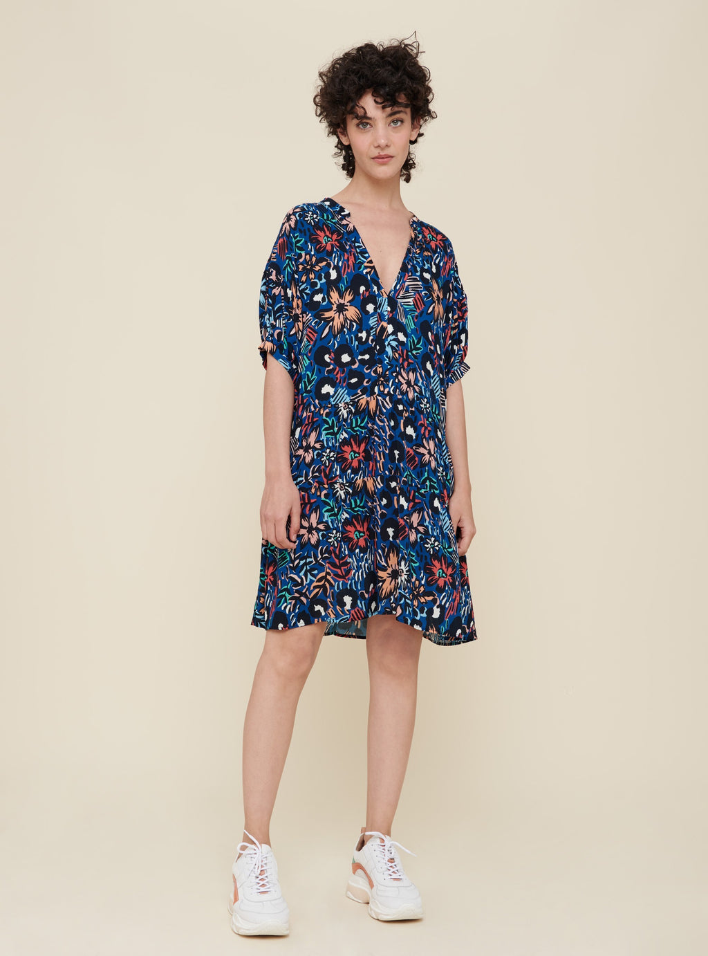 Acoté - blue printed colorado dress