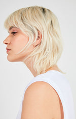 American Vintage - women's organic white tanktop vegiflower 