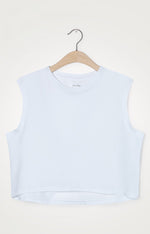 American Vintage - women's organic white tanktop vegiflower 