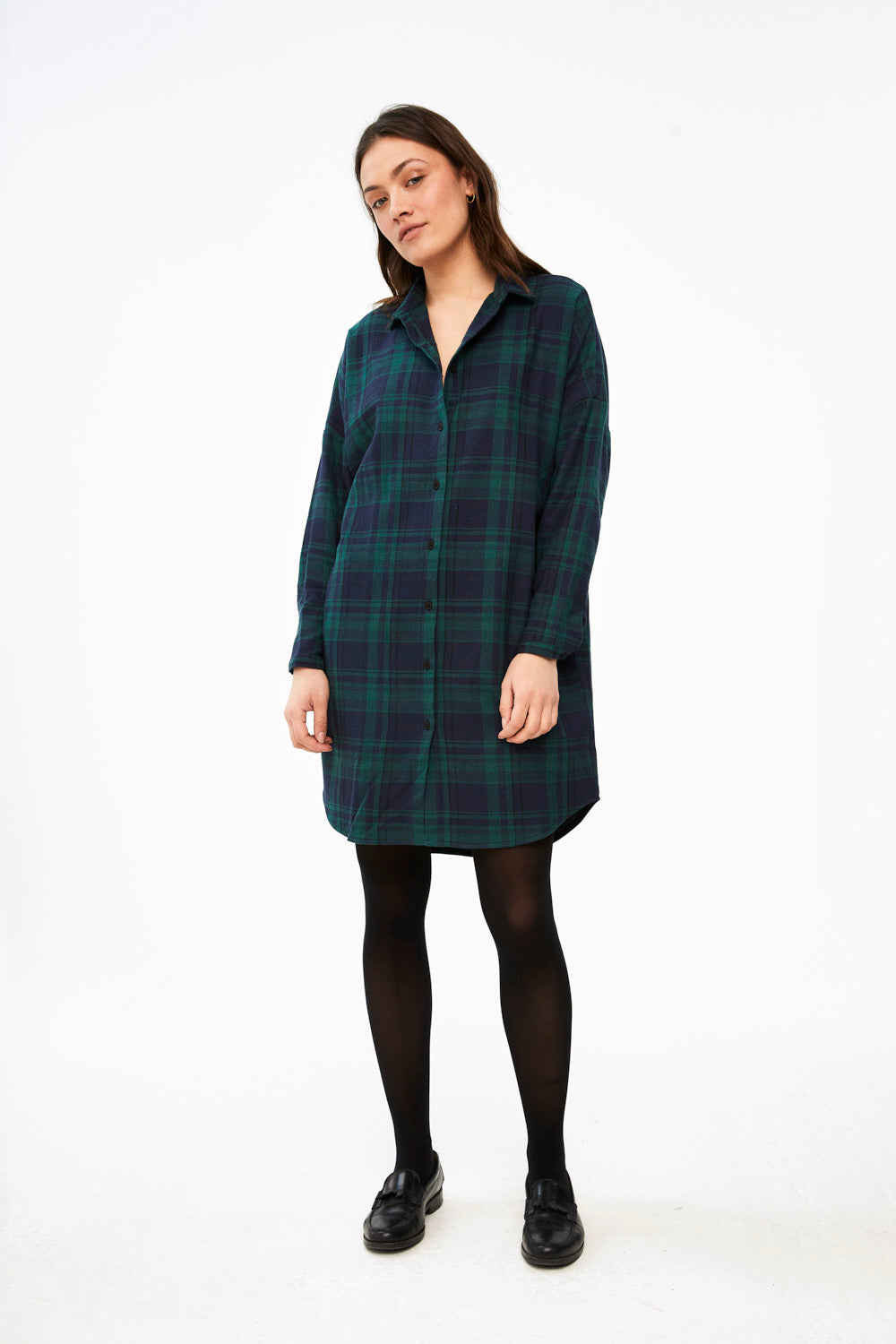 By-Bar - check hill green dress