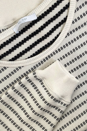 By-Bar - becky black stripe sweater