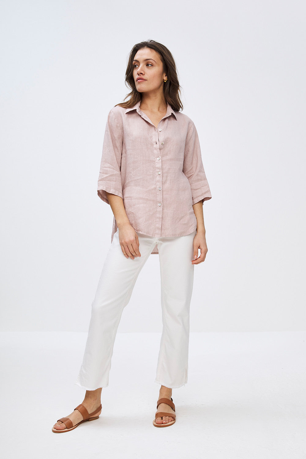 By-Bar - bodil pink blush linen blouse