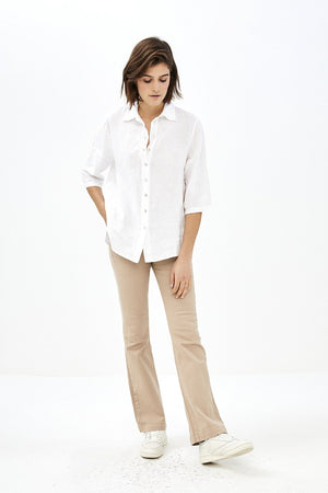 By-Bar - bodil white linen blouse