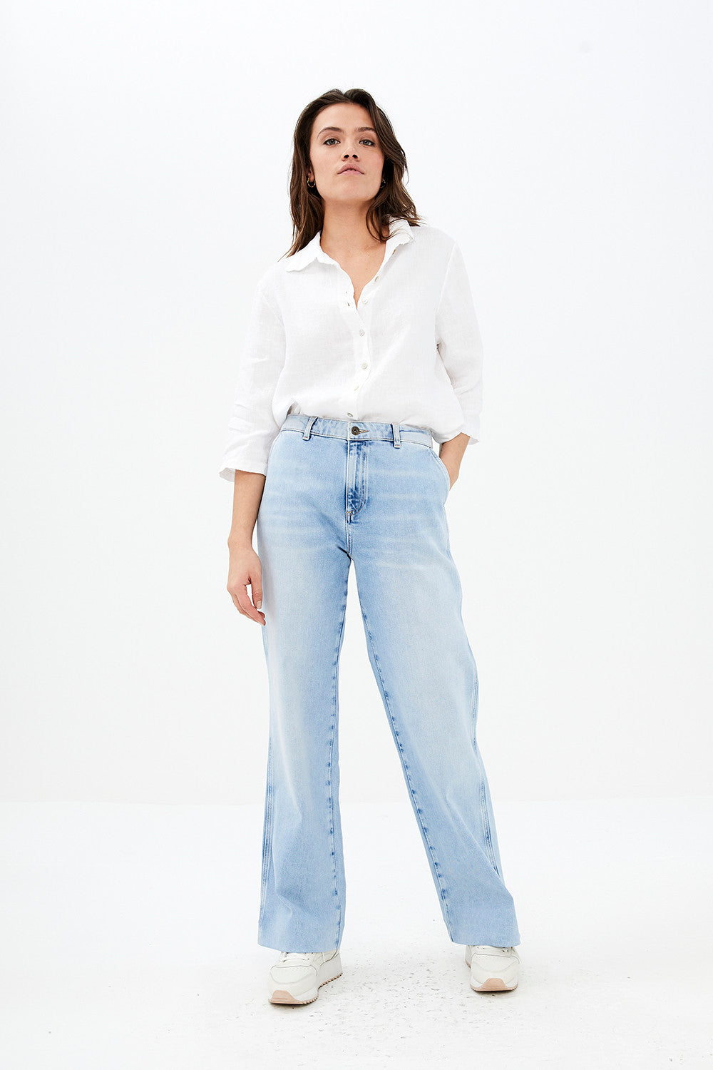 By-Bar - bodil white linen blouse