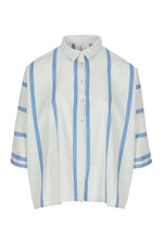 By-Bar - norel striped blouse powder blue