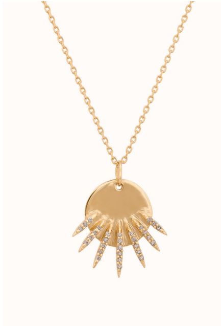 Céline Daoust - diamonds sunbeams medal necklace