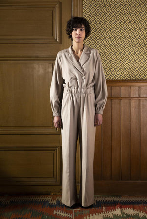 FAM The Label - Jane wool jumpsuit beige