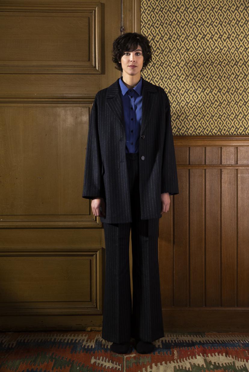 FAM The Label - Julia pinstripe  wool trousers