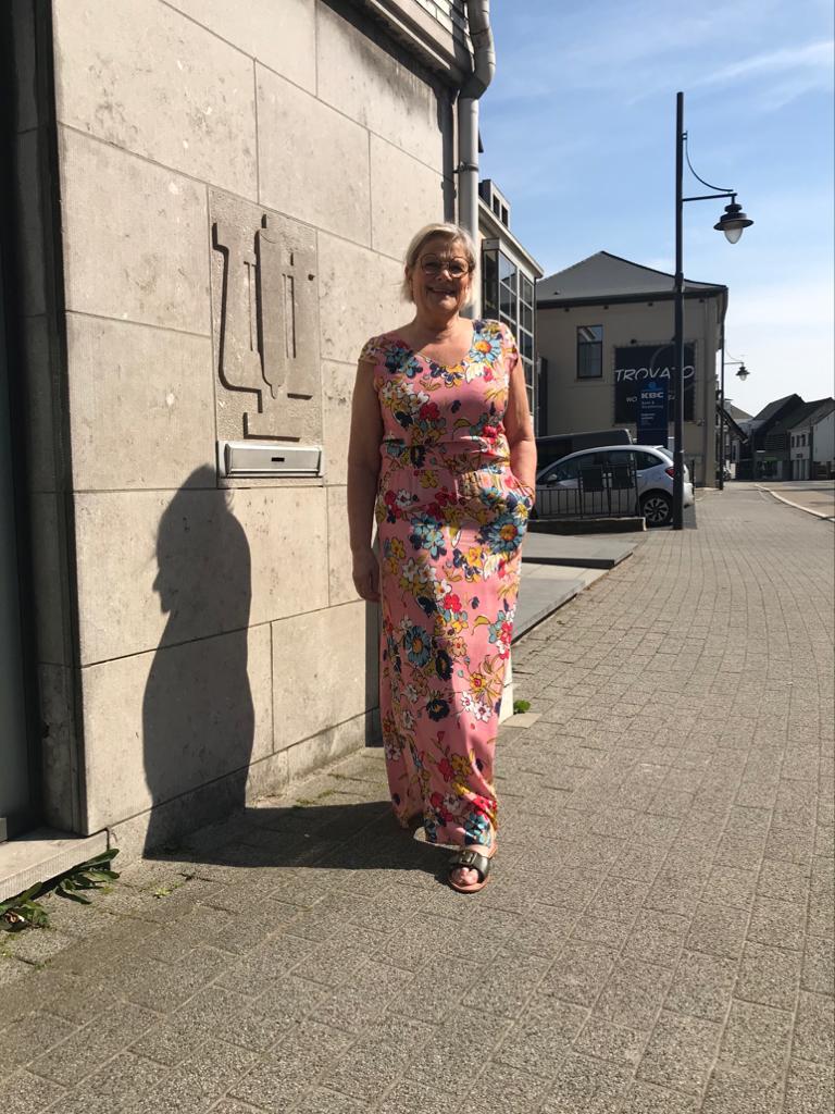 Hampton Bays - Anice calypso coral flower dress