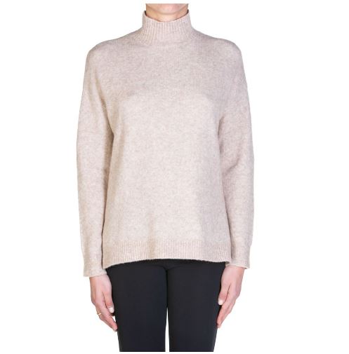 Kaos - light beige miele high neck sweater