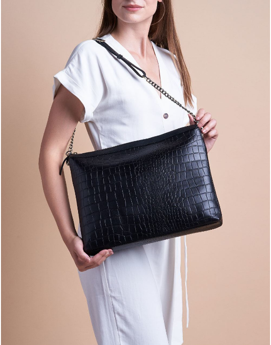 O My Bag - Scarlet black croco classic leather