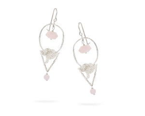 Lies Wambacq - nefertiti earring with pink quartz