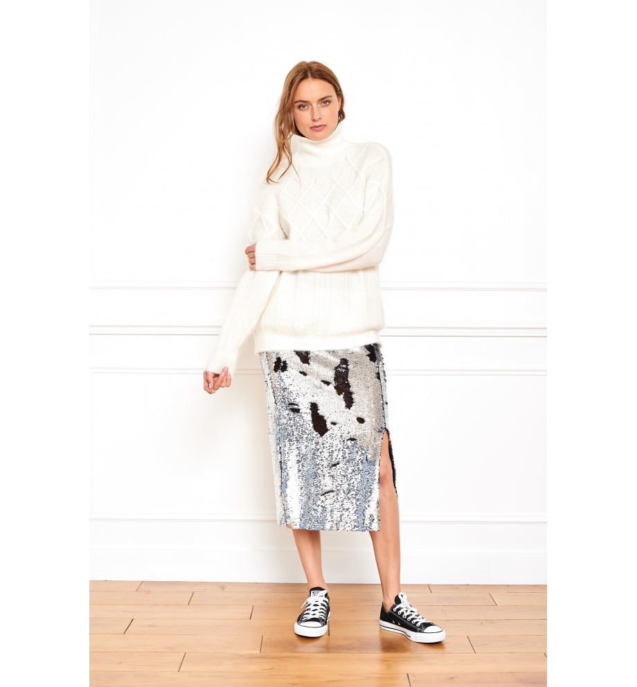 MKT Studio Kouhai knitwear pull off white craie