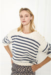 MKT studio - kamou off-white blue striped knitwear