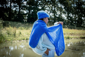 Made By Vest - scarf Josephine cobalt blue