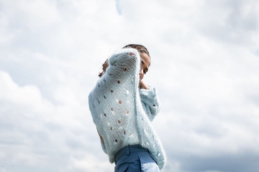 Made By Vest light blue cosette knitwear 