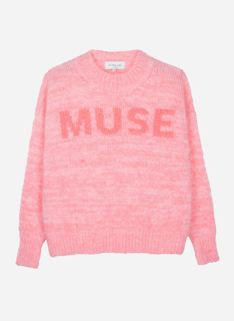 Maison Anje - Lamuse coral pink fluo knitwear
