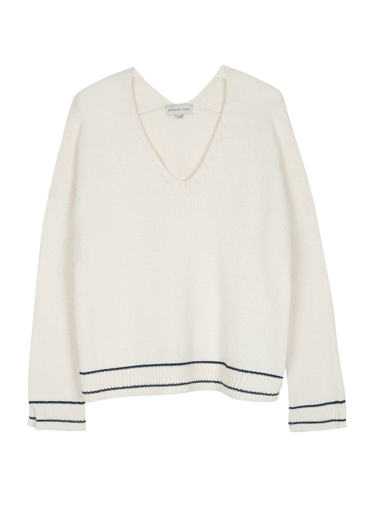 Maison Anje - leveron sugar knit sweater off white