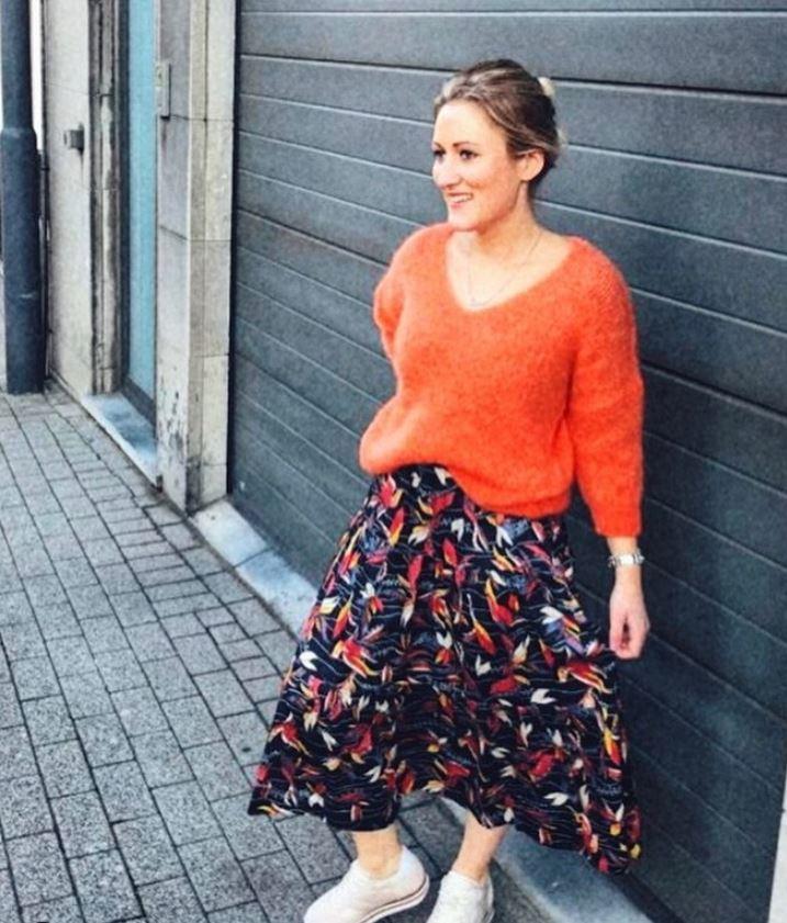 Maison Anje - lerecif knit nectarine orange