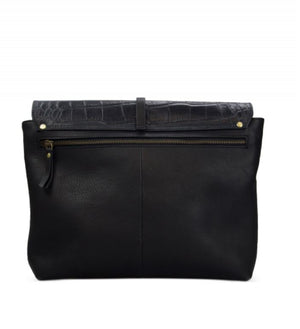 O My Bag - Ella black croco soft grain leather bag