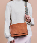 O My Bag - audrey cognac classic leather checkered strap bag