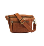 O My Bag - beck's bum bag croco wild oak soft grain leather