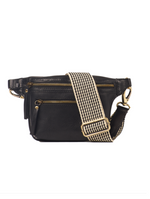 O My Bag - Beck's bum bag stromboli black leather checkered strap