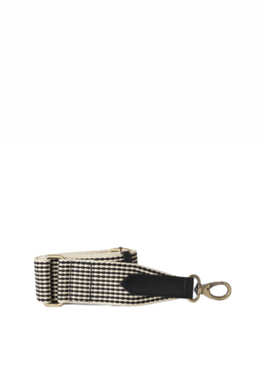 O My Bag - black/white checkered webbing strap