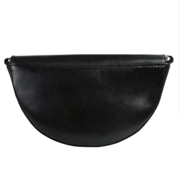 O My Bag - laura half moon black classic leather bag
