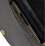 O My Bag - laura half moon black classic leather bag