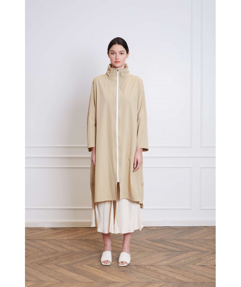 On parle de vous - oversized jax beige raincoat