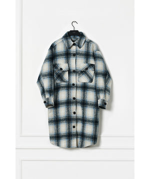 On parle de vous - mahe checked printed shirt coat