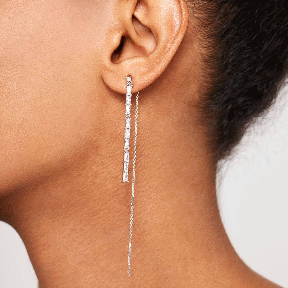 PDPAOLA - Idris silver earrings AR02-123-U Aisha collection