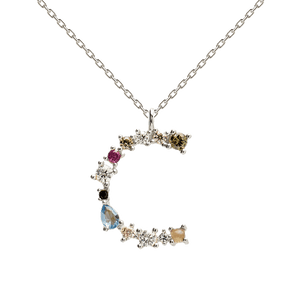 Letter c 2025 silver necklace