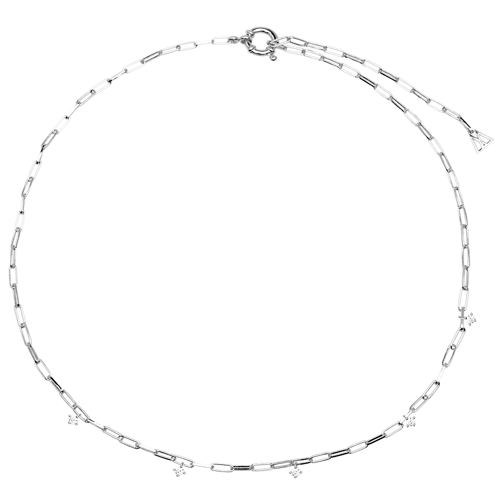 PDPAOLA - gina silver necklace CO02-083-U Daze collection