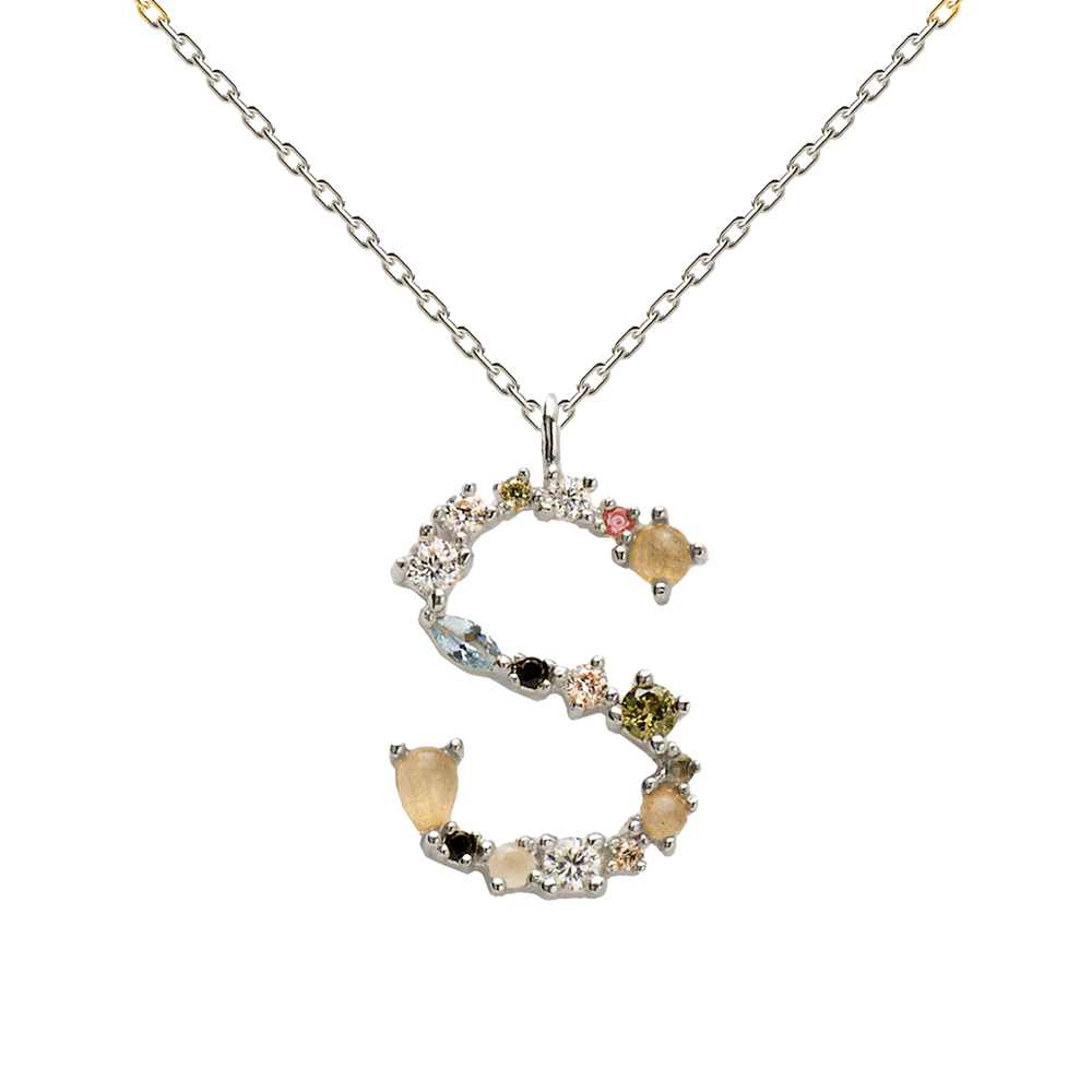 PDPAOLA - Letter S silver necklace CO02-114-U