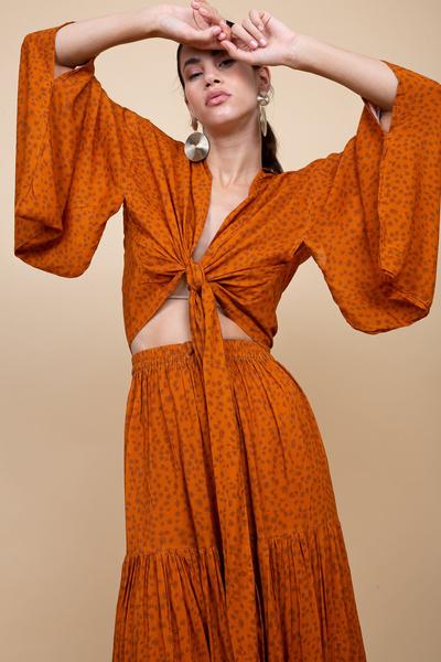 Poppy Field the label - kandy skirt heart city brown