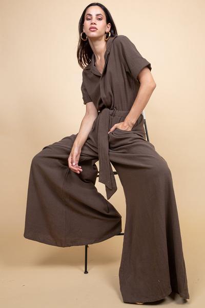 Poppy Field the label - mumbai jumpsuit toffee brown